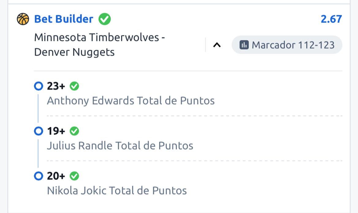 Winning NBA Bet Builder for Timberwolves vs Nuggets on Anthony Edwards, Julius Randle and Nikola Jokic points